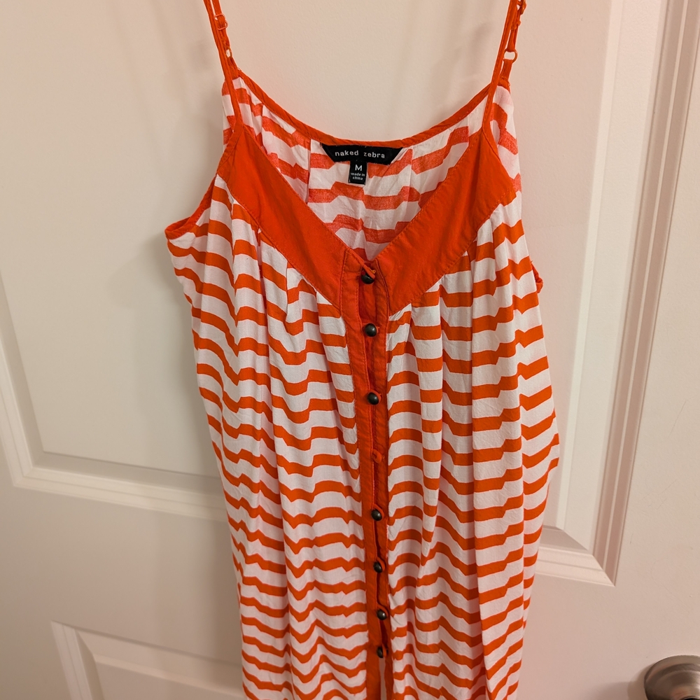 Red and White Striped Tank Top